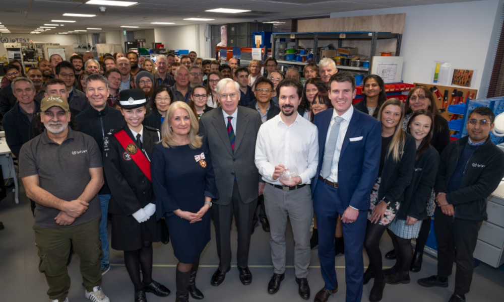 IpTEST team King's Award winners with HRH The Duke Of Gloucester