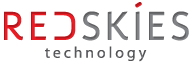 Red Skies Technology logo with red and grey text.