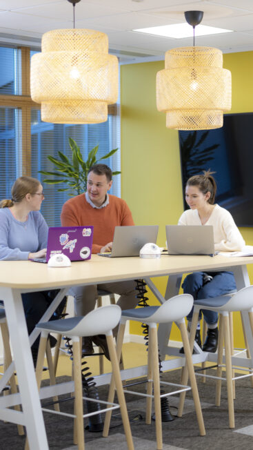 business people connecting and collaborating at surrey research park