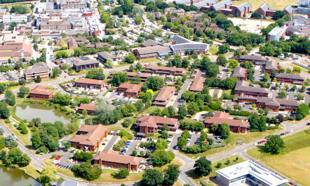 Surrey Research Park from the air