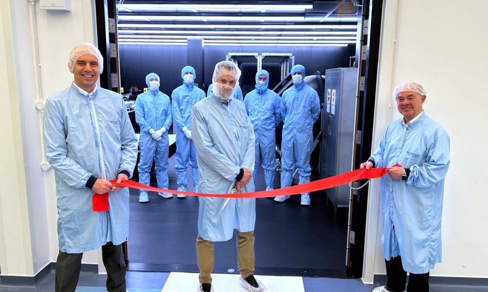 SSTL open new clean room with a ribbon cutting ceremony