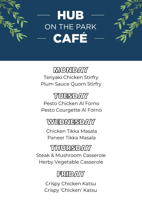 Hub menu week 10th February