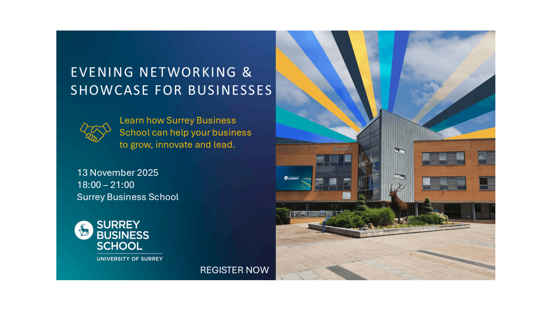 Advert slide for business event